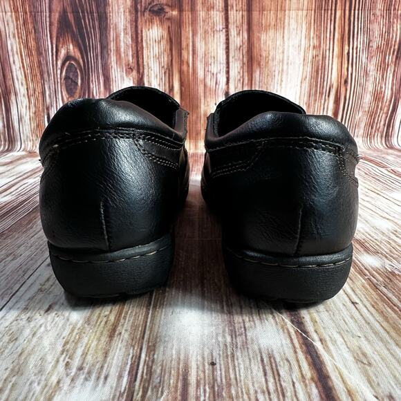 BOC Born Concept Womens Size 7.5 M Black Leather Loafers Slip On Flats Shoes - Picture 4 of 10